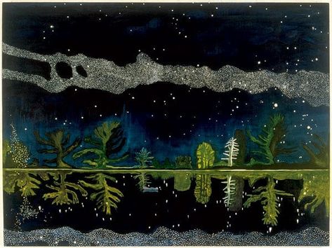 @natureartmystics on Instagram: “Peter Doig: Milky way, 1990. . . . #peterdoig #arthistory #natureinart #natureartmystics #milkyway #stars #magicrealism” Peter Doig, Magic Realism, Paris Art, Art Landscape, Art Moderne, Milky Way, Contemporary Paintings, Land Scape, Trinidad