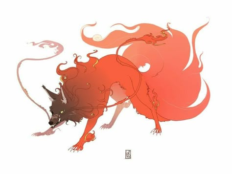 Light Elemental, Canine Art, Cute Fantasy Creatures, Creature Drawings, Monster Concept Art, 캐릭터 드로잉, Fantasy Creatures Art, Fox Art, Mythical Creatures Art