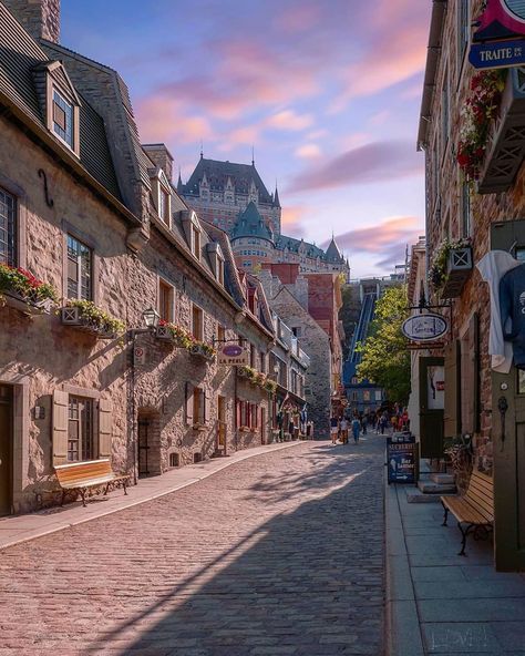 Let’s stop and get some ice cream on this beautiful old street in #Quebec City.  Photo by @manucoveney #Canada Old Quebec City, Tv Aesthetic, Quebec City Canada, Canada City, Old Quebec, French Canadian, Ig Account, Explore Canada, Forest Nature