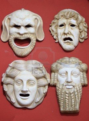 Theatre masks from ancient Greece Ancient Greece Theatre, Greek Drama Masks, Greek Theatre Masks, Greek Masks, Greek Mask, Ancient Theatre, Ancient Greek Theatre, Greek Theater, Greek Theatre