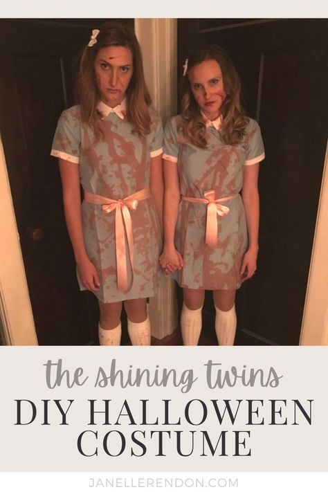 Shining Couple Costume, Shining Twins Costume Diy, Leatherface Costume Diy, Shinning Twins Costume Diy, Twins From The Shining, Shining Twins Costume, Costumes Homemade, Grady Twins, The Shining Twins