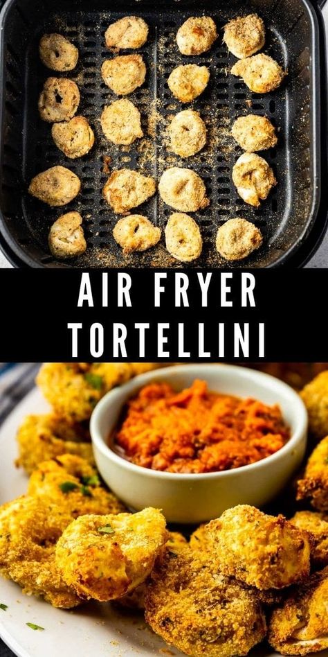 Air Fried Tortellini, Tortellini Air Fryer, Air Fryer Tortellini, Tortellini Recipe, Tortellini Recipes, Dish Ideas, Quick And Easy Appetizers, Weekend Meals, Cheese Tortellini