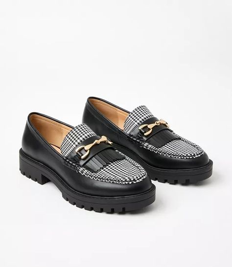 Lug Loafers, Black Loafer Shoes, Getaway Dress, White Loafers, Polished Style, Social Dresses, Chunky Loafers, Loafers Style, Grey Outfit