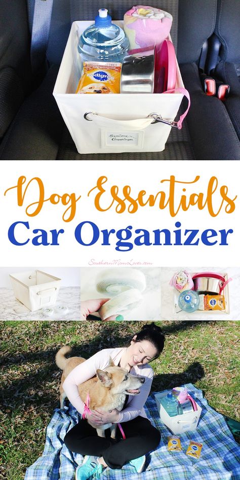 Dog Essentials Products, Essentials For Traveling, Dog Organization, Southern Mom, Pet Organization, Dog Essentials, Car Organizer, Dog Hacks, Dog Car