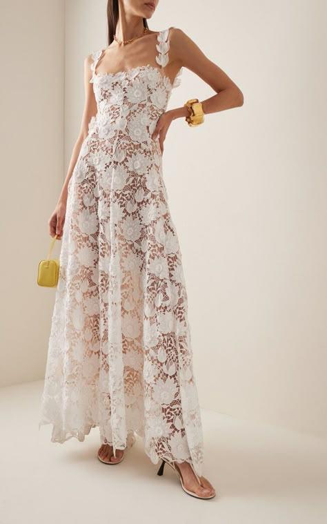 Moda Operandi Dress, Fancy White Dress, Feminine Casual, Double Down, Guipure Lace, Lace Maxi, Lace Fashion, Lace Maxi Dress, High Fashion Street Style