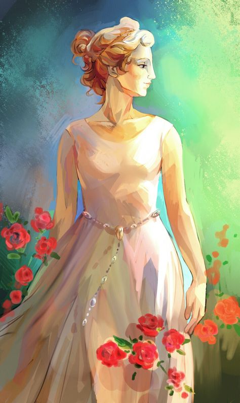 Aphrodite. Artwork by Viktoria Ridzel/Viria for Rick Riordan's Official Website Aphrodite Cabin, Percy Jackson Fanart, The Kane Chronicles, Rachel Elizabeth Dare, Hazel Levesque, Zio Rick, Frank Zhang, Piper Mclean, Rome Antique