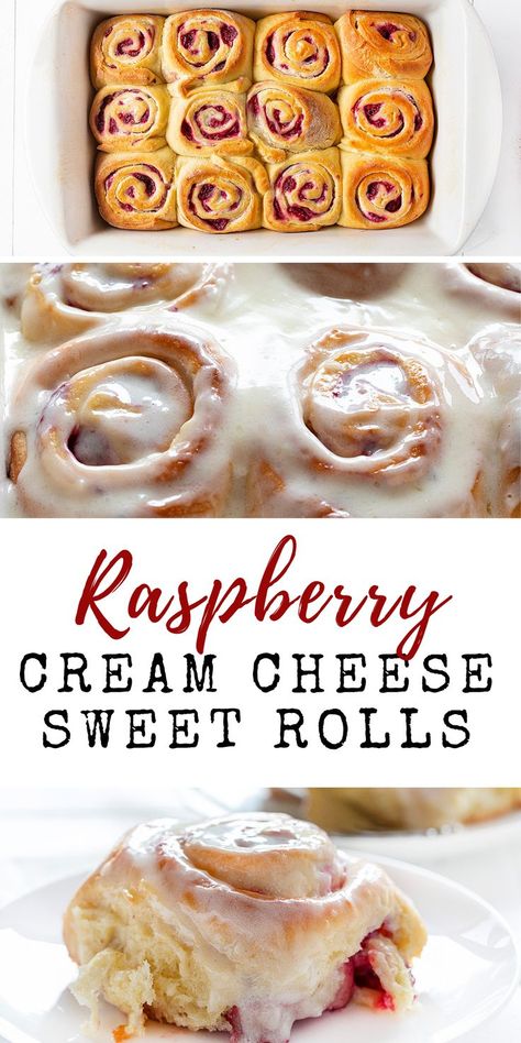 Breakfast just got upgraded with these amazing raspberry cream cheese sweet rolls! #sweetrolls #sweetroll #sweetrollrecipe #raspberryrolls #raspberrycreamcheese #fruitrolls #breakfastrolls #breakfastpastries #pastry #iambaker Cinnamon Rolls Homemade Cinnabon Copycat, Homemade Cinnamon Rolls Cinnabon, Cinnamon Rolls Cinnabon, Cream Cheese Sweet Rolls, Raspberry Sweet Rolls, Cinnabon Copycat, Raspberry Cream Cheese, Rolls Homemade, Sweet Roll Recipe