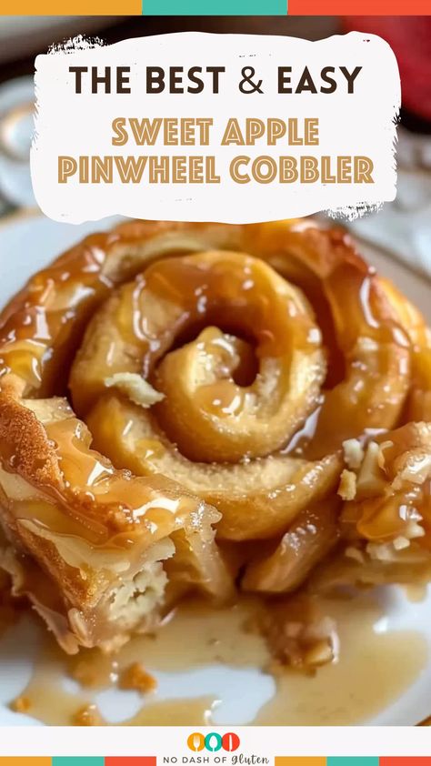 This Sweet Apple Pinwheel Cobbler combines spiced apples, buttery pinwheels, and a rich brown sugar syrup for the ultimate comfort dessert! Easy to make and even easier to enjoy, this cobbler is perfect with a scoop of ice cream. A great treat for family dinners or special occasions. Save this recipe for your next cozy baking day! Apple Pinwheels Recipe, Paula Deen Apple Cobbler, Apple Pinwheels, Recipe With Apples, Cozy Baking, Best Spaghetti Recipe, Recipe Using Apples, Baked Apple Dessert, Scoop Of Ice Cream