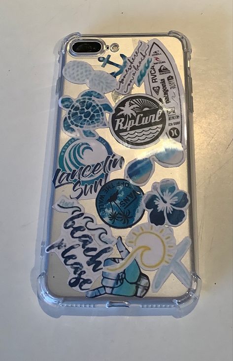 What To Put In Your Clear Phone Case, Summer Phone Cases Diy, Summer Cases Iphone, Aesthetic Summer Phone Case, Beachy Phone Case, Beach Phone Cases Aesthetic, Beach Aesthetic Phone Case, Surfer Phone Case, Surf Phone Case