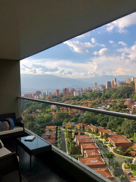 High Rise Apartment Balcony, Medellin Apartments, High Rise Apartment View, Colombia Apartment, Sky Rise Apartment, High Rise Apartment Aesthetic, Medellin Colombia Aesthetic, Medellin Aesthetic, Outside Apartment