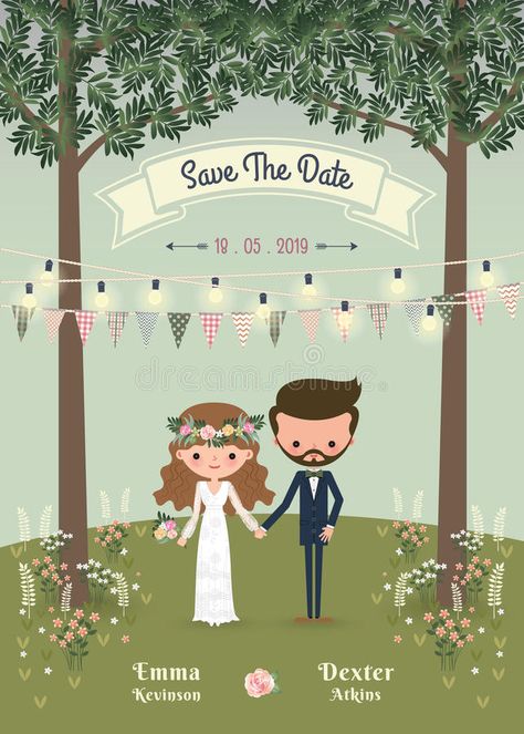 Rustic bohemian cartoon couple wedding invitation card in the forest. Rustic boh , #Affiliate, #couple, #wedding, #cartoon, #Rustic, #bohemian #ad Cartoon Couple Wedding, Free Wedding Invitation Samples, Wedding Invitations Examples, Invitation Card Sample, Wedding Celebration Invitation, Couple Wedding Invitation, Cartoon Wedding Invitations, Cartoon Wedding, Popular Wedding Invitations