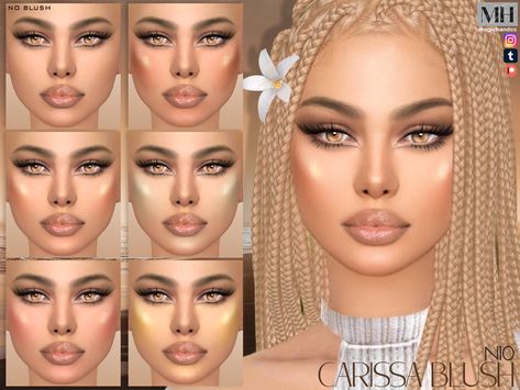 The Sims Resource - [Patreon] Carissa Blush N10 Sims 4 Highlighter Cc, Ts4 Makeup, Highlighter And Contour, Urban Male, Magic Hands, Sims 4 Mods Clothes, Sims 4 Cas, Electronic Art, Sims 4 Clothing