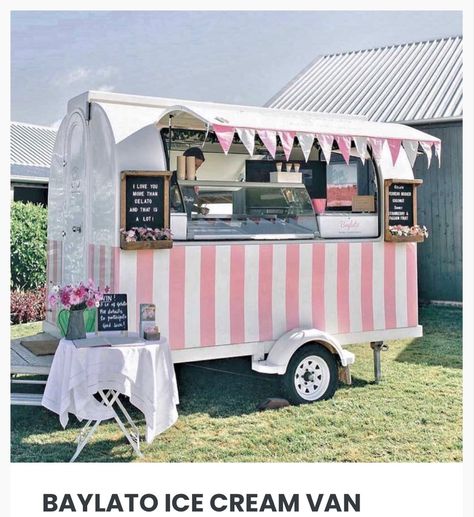 Wedding Food Trucks, Cookie Cart, Ice Cream Cups Design, Pizza Vans, Food Truck Wedding, Mobile Coffee Shop, Ice Cream Business, Ice Cream Cupcakes, Ice Cream Freezer