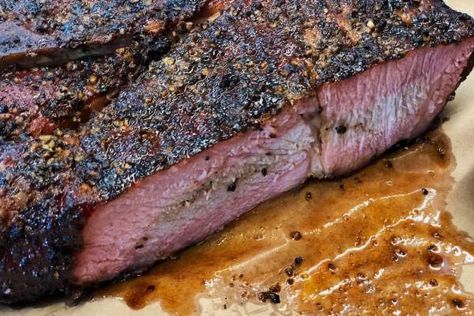 Beef Brisket Recipes Smoked On Gas Grill, Bbq Brisket Grill, Gas Bbq Recipes, Brisket Gas Grill, Brisket On Gas Grill, Brisket On Grill, Oven Roasted Brisket, Roasted Brisket, Tri Tip Steak