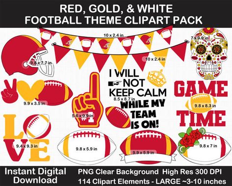 Red, Gold, White Football Foam Finger Football Printables, Football Clip Art, Football Clips, Foam Finger, Kansas City Chiefs Football, Football Themes, Chiefs Football, Super Bowl, Birthday Party Decorations