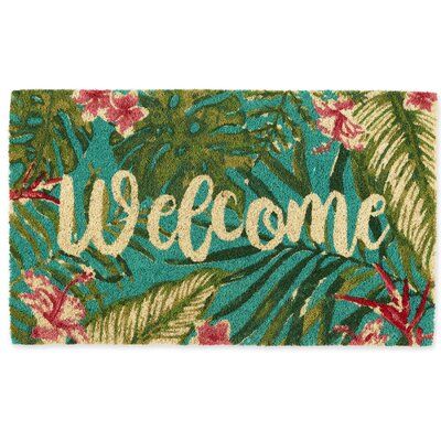 Greet your guest with doormats in a variety of cute and colorful styles you will be able to find one that is just right for your home year round or swap out for a seasonal design. The last thing you want your doormat to do, when your boots are muddy, is to slip out from under you. This doormat will remain in place and absorb any mud tracked by your boots. This doormat can withstand extreme heat and extreme cold and stay in place no matter the conditions. | Bay Isle Home™ Louvenia Welcome 30" x 1 Door Mat Designs, Front Doormat, Welcome Door Mat, Indoor Outdoor Carpet, Indoor Door Mats, Indoor Doors, Front Door Mats, Welcome Door, Coir Doormat