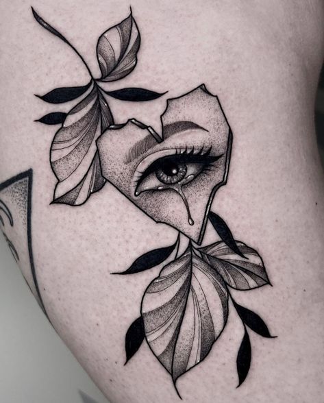 Stippling Tattoo, Silhouette Tattoos, Tattoo Signs, Forearm Tattoo Women, Tattoo Style Drawings, Makijaż Smokey Eye, Eye Tattoo, Feminine Tattoos, Stippling