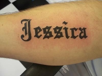 :) White Hand Tattoo, English Font Tattoo, Old English Font Tattoo, Jessica Name, Hand Tattoo Images, Tatts Ideas, Jessica White, Lettering Styles Alphabet, Font Tattoo