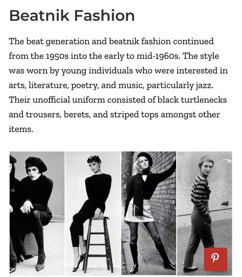 60s Capsule Wardrobe, 60s Beatnik Fashion, Beatnik Style Women, 1960s Beatnik, Beatnik Aesthetic, Beatnik Style 1960s, 60s Beatnik, Beatnik Fashion, Beatnik Style