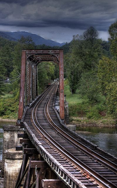 Appalachian Gothic, Southern Gothic Aesthetic, Bryson City North Carolina, Small Town Mystery, Ranger Rick, Fire Tower, Simplon Orient Express, John Boy, Railroad Bridge