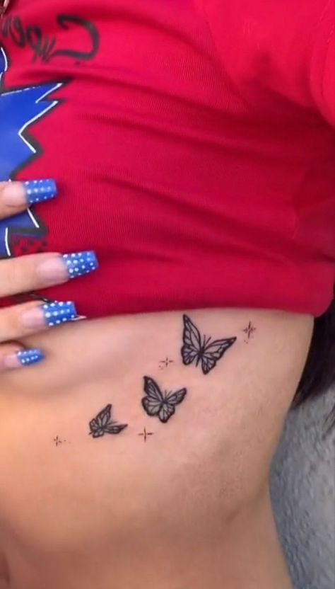 Butterfly Underboob Tattoo, Butterfly Tattoo Under Breast, Small Hidden Tattoos, Tattoos Love, Minimalist Tattoo Ideas, Hidden Tattoos, Butterfly Tattoos For Women, Heart Tattoos, Small Pretty Tattoos