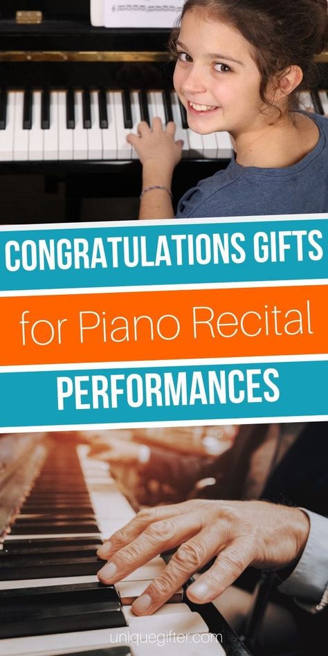 Piano Student Gifts, Gifts For Piano Students, Concert Gift Ideas, Piano Recital Gifts, Gift Ideas Creative, Music Student Gifts, Recital Gifts, Piano Teaching Games, Congratulations Gifts