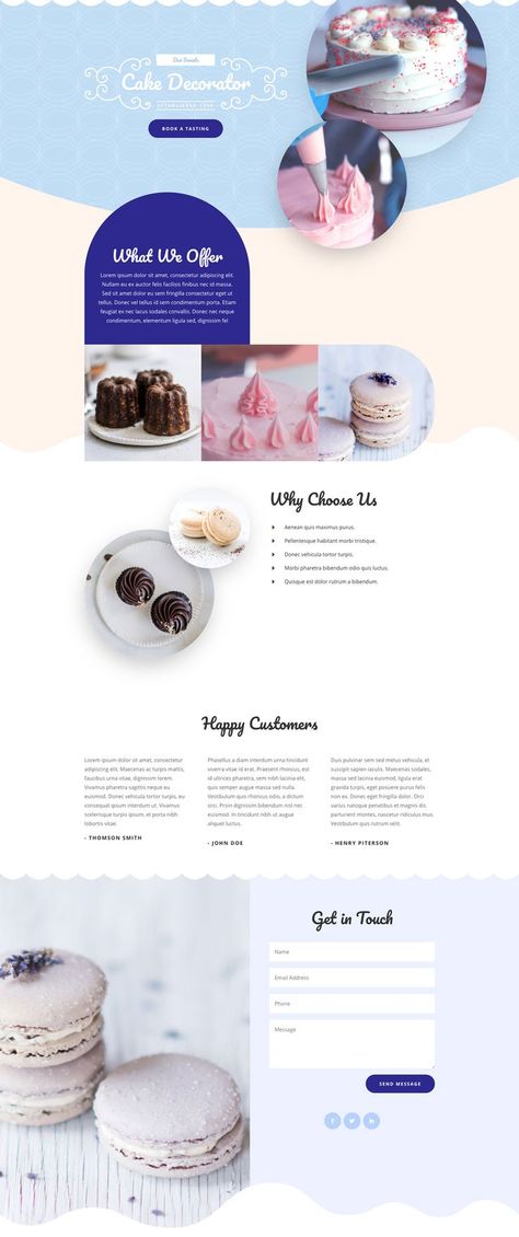 Heading Design, Bakery Website, Food Web Design, Cake Maker, Design Layouts, Theme Template, Fun Website Design, Website Design Layout, Cake Makers