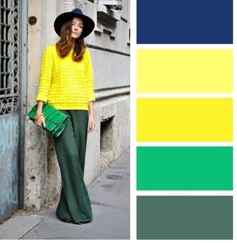 Yellow T Shirt Outfit, Hobbit Clothing, Yellow And Green Outfit, Colors Outfit, Yellow Clothing, Telephone Call, Colour Combinations Fashion, Color Combos Outfit, Color Combinations For Clothes