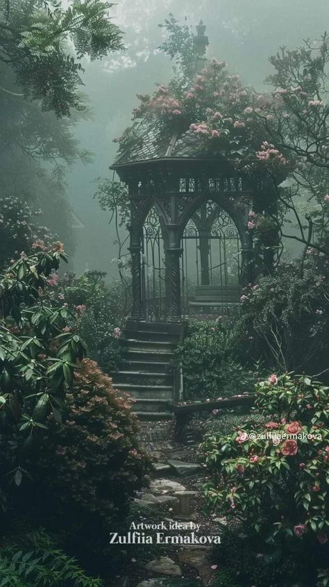 Dark Magic Aesthetic Wallpaper, Overgrown Garden Aesthetic, Dark Garden Aesthetic, Dark Fairytale Aesthetic, Gothic Landscape, Goth Garden, Dark Fairycore, Dark Castle, Download Anime