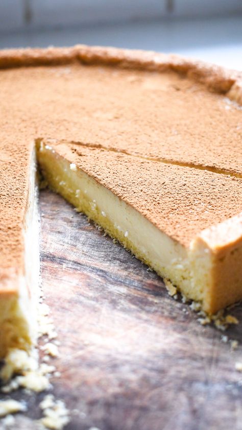 Traditional Milk Tart – The Big Tasty Bite South African Milk Tart, South African Desserts, Big Tasty, African Dessert, Milk Tart, Pastry Shells, Cinnamon Milk, Custard Filling, Gf Recipes