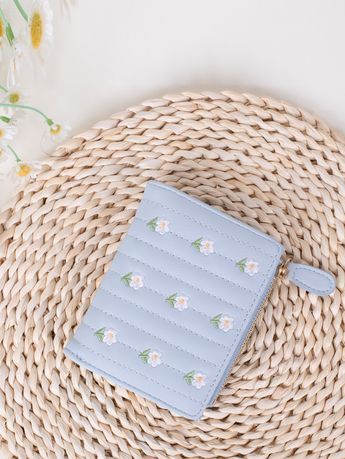 College Mom, Mom Dr, Flower Graphic Design, Pink Plant, Blue Wallet, Cute Wallets, Flower Graphic, Pocket Wallet, Word Wrap