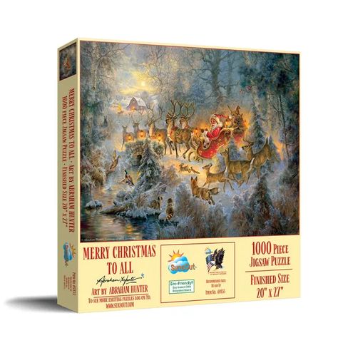 Sunsout Merry Christmas To All 1000 Pc Christmas Jigsaw Puzzle 69855 : Target Sunsout Puzzles, Funny Soap, Christmas Jigsaw Puzzles, 300 Piece Puzzles, The Enchantments, Crafts For Gifts, Recycled Cardboard, Christmas Crafts For Gifts, Fantasy Collection