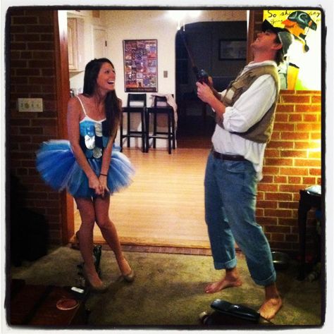 Go Fish-Homemade Halloween Costume (2012) Fishing Costume, Fisherman Costume, Fishing Couples, Fish Costume, Couples Halloween Outfits, Homemade Halloween Costumes, Cute Halloween Costumes, Going Fishing, Couple Halloween