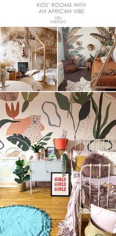 Girls Jungle Room, Girls Safari Bedroom, Jungle Room Kids, Jungle Bedroom Kids, Jungle Theme Kids Room, Jungle Bedroom Theme, African Bedroom, Jungle Theme Rooms, African Room