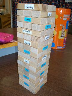 Articulation Jenga-Schoolhouse Talk! Also used for language, fluency, phonemic awareness. For all ages! Pinned by SOS Inc. Resources @sostherapy. Articulation Therapy Activities, Speech Games, Articulation Games, Speech Articulation, High School Love, Play Therapy Techniques, School Speech Therapy, Language Therapy Activities, Speech Therapy Games