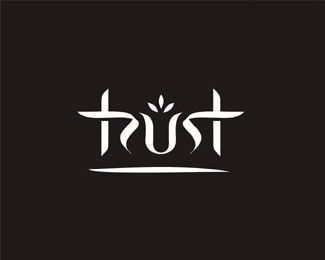 Trust logotype. The message is symbolized in the 2 crosses. The letters a mirrored sort of an ambigram. Trust Logo, Clever Logo Design, Clever Logo, Eye Logo, Geniale Tattoos, Typographic Logo, Logo Design Creative, Eye Design, Typography Logo