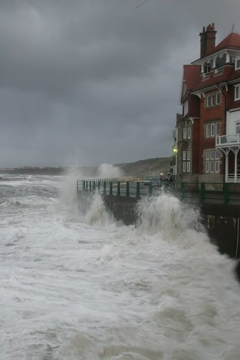 Squally Seas | High seas at Sandsend near Whitby, North York… | Mark Mullen | Flickr Nautical Aesthetic, Lighthouse Keeper, Waves Crashing, Seaside Cottage, W Hotel, Yorkshire England, Seaside Towns, North Sea, Coastal Towns