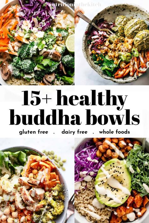 Healthy Buddha Bowl, Buddha Bowl Sauce, Buddha Bowl Recipes, Salad Bowl Recipes, Buddha Bowls Recipe, Vegan Buddha Bowl, Healthy Bowls Recipes, Dressing Ideas, Buddha Bowls