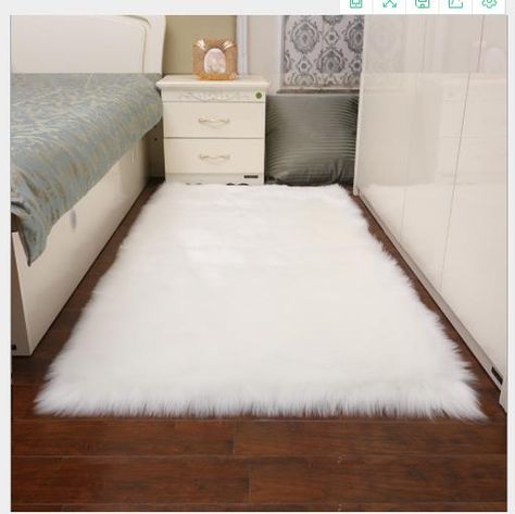 Mat Decoration, Carpet Diy, Shaggy Carpet, Faux Fur Rug, Carpet Home, Plush Rug, Carpet Flooring, White Rug, White Area Rug