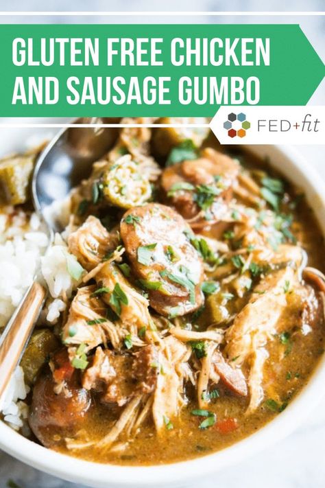 Gluten Free Gumbo Recipe, Gluten Free Gumbo, Gluten Free Roux, Chicken And Sausage Gumbo, Gumbo Recipe Sausage, Seafood Party, Protein Veggies, Hearty Stew, Chicken Gumbo