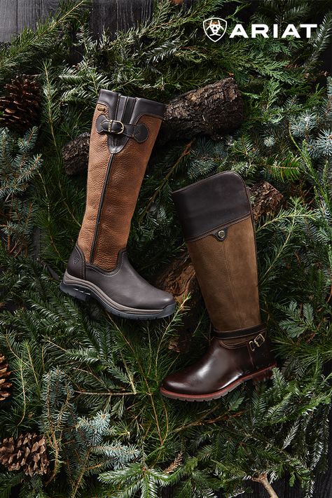 These boots were made for gifting. Classic and elegant styling, waterproof for your adventures, and made for all day comfort, so you'll never want to take them off! #Ariat #EnglishCountry #English #Country #Waterproof #boots #style #classic #adventure #comfort #technology #gift #gifting #holiday #equestrian #Belford #Carden #MyAriat #AriatEQ Horseback Riding Boots, English Riding Boots, Elegant Styling, Western Work, Ariat Boots, English Riding, Country Boots, Hunting Boots, Boots Style