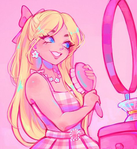 Barbie Fan Art, Barbie Fanart, Barbie Drawing, Hi Barbie, Arte Do Kawaii, Barbie Art, Pretty Drawings, Barbie Movie, Dessin Adorable