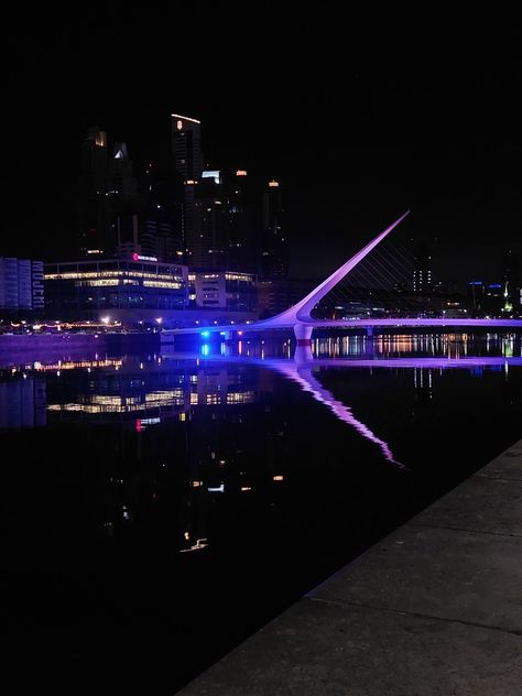 Una noche llena de luces por el "Puente de la Mujer" en Puerto Madero Adventure Time, Origami, Snapchat, Pink, Beauty, Instagram