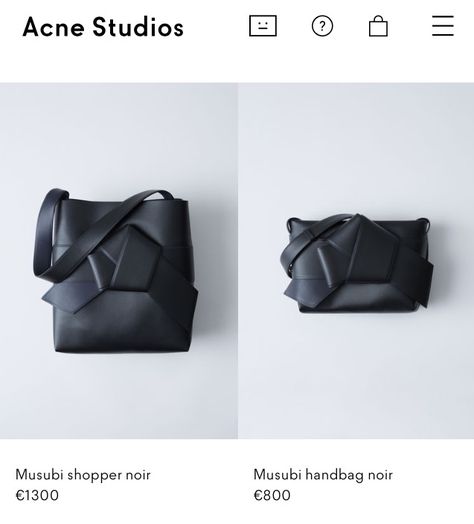 Acné Studio Stockholm - Musubi Knot Bag Knot Bag, Acne Studio, Stockholm, Knot, Acne Studios, Acne, Handbags