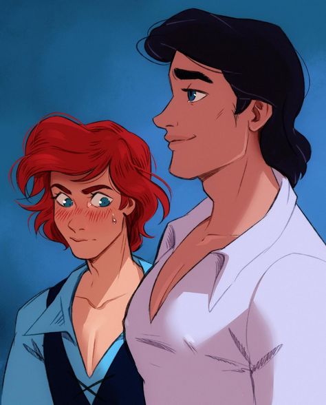 Disney Characters Genderbend, Disney Gender Swap, Mermaid Boy, Gender Bent Disney, Disney Gender Bender, Disney Character Art, Disney Princess Fan Art, Disney Boys, Disney Fairies