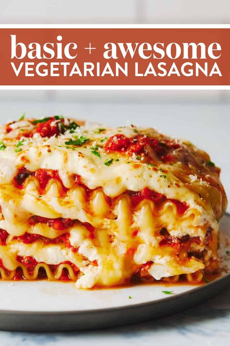 Best Vegetarian Lasagna, Veggie Sauce, Lasagna Vegetarian, Vegetarian Bolognese, January Recipes, Vegetarian Lasagna Recipe, Veggie Dinners, Healthy Lasagna, Vegetarian Lasagna