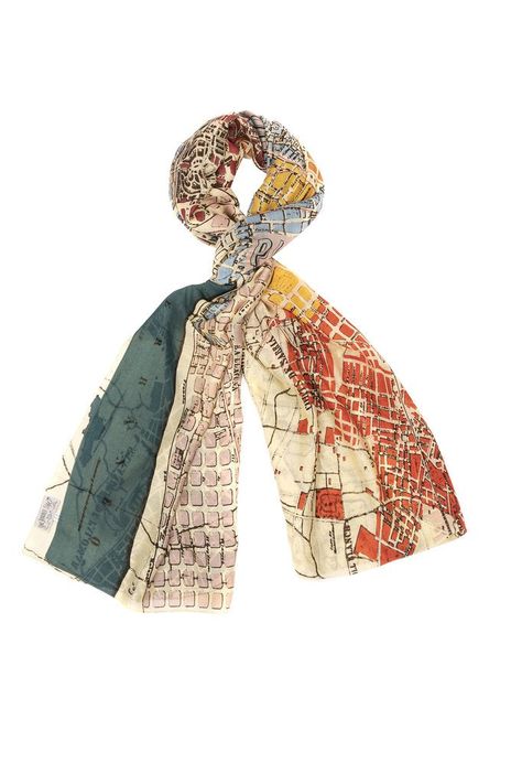 One Hundred Stars Barcelona Map Scarf Stars Clothing, Barcelona Map, Statement Fashion Pieces, Star Clothing, Green Scarf, Pink Scarves, Cream Background, In The Winter, Winter Months