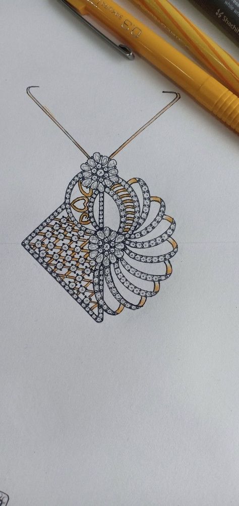 diamond pendant Necklace Sketch, Diamond Pendent, Jewellery Design Sketches, Jewelry Design Drawing, Laser Art, Diamond Necklace Designs, Jewellery Sketches, Galaxy Phone Wallpaper, Silver Design