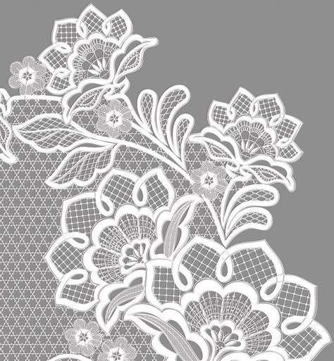 Lace Tattoo Design, Lace Painting, Lace Art, Lace Tattoo, Point Lace, Border Embroidery Designs, Textile Pattern Design, Card Pattern, Fashion Wall Art