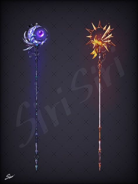 Wand Drawings Art, Star Staff Design, Magic Wand Design, Fantasy Staff, Fantasy Wand, Magic Staff, الفن الرقمي, Super Powers Art, Fantasy Props